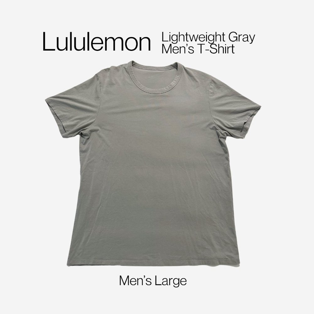 Lululemon Men's Lightweight Gray T-Shirt | Size Large | Good Condition